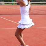 johanna white tennis dress girls with black trim