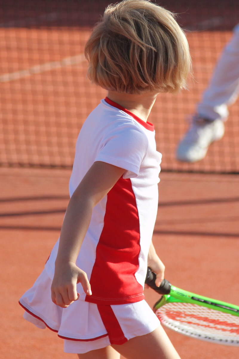 Dominika Tennis Outfit White by Zoe Alexander UK Junior Tennis Apparel