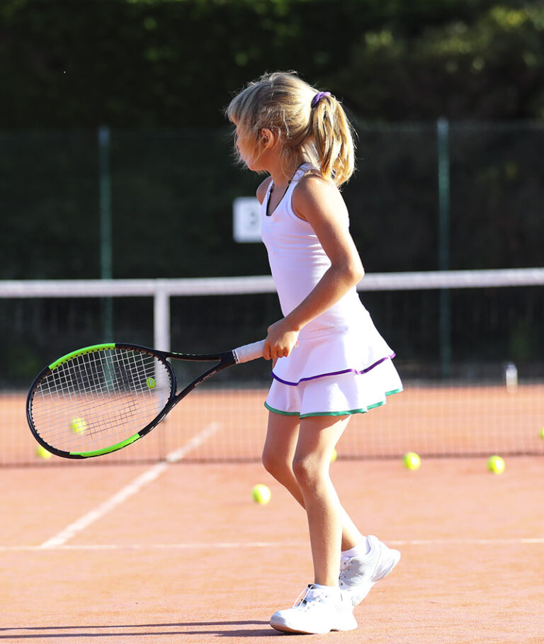 Wimbledon White Tennis Dress Girls Tennis Clothing by Zoe Alexander