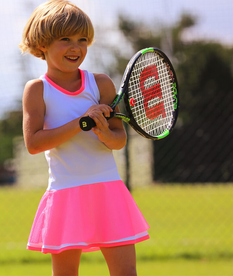 Kristyna Tennis Dress Neon Zoe Alexander UK Junior Tennis Apparel