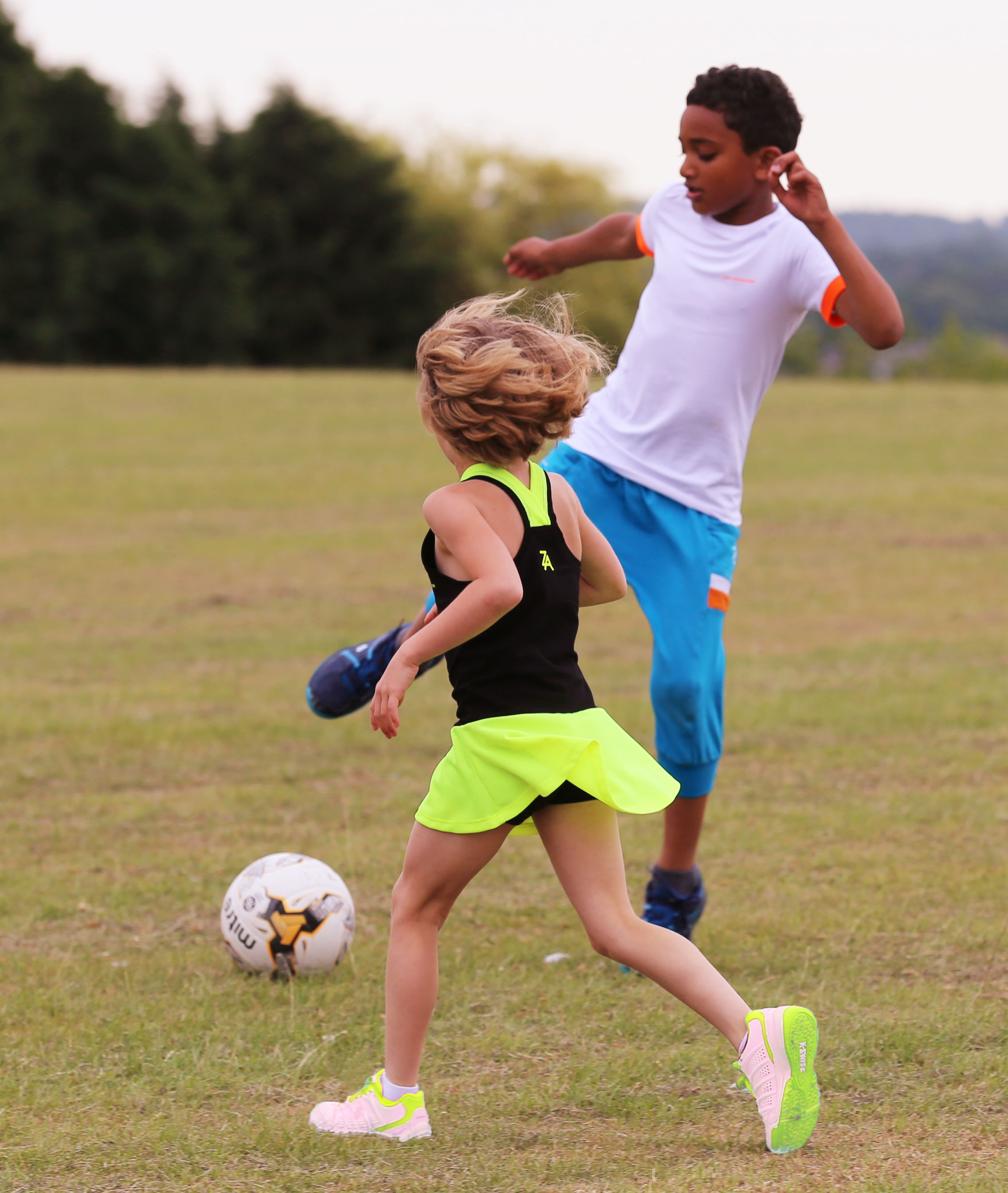 Neon Tennis Dress Daria Racer Back from Zoe Alexander UK