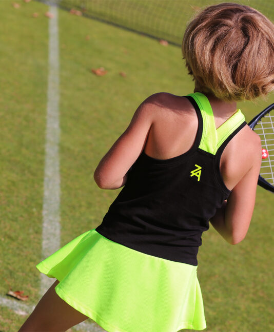 black neon tennis dress daria zoe alexander