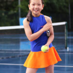 neon orange tennis dress blue daria dress zoe alexander