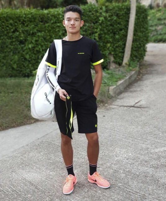 tennis boys outfit black shorts neon t-shirt za Zoe alexander uk
