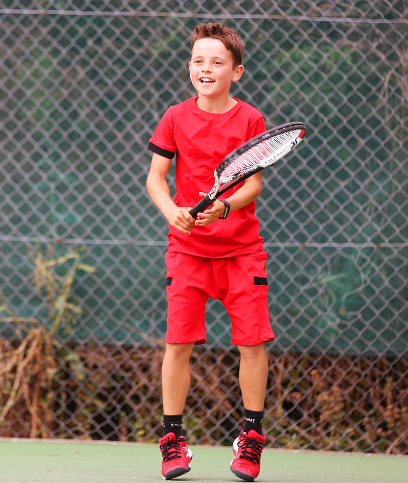 Red Pablo Boys Tennis Outfit Boys Tennis Apparel by Zoe Alexander