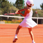 wimbledon white tennis clothes girls tennis dress with roger federer junior wilson tennis rackets zoe alexander