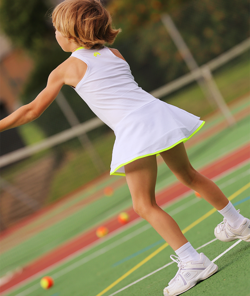 Girls White Tennis Dress Karolina Junior Tennis Apparel Zoe Alexander