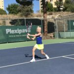 blue daria neon tennis dress zoe alexander