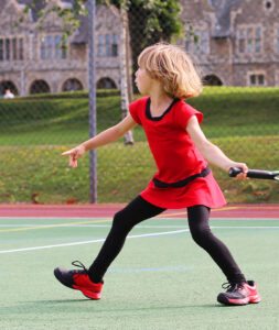 Red and Black Tennis Dress Girl