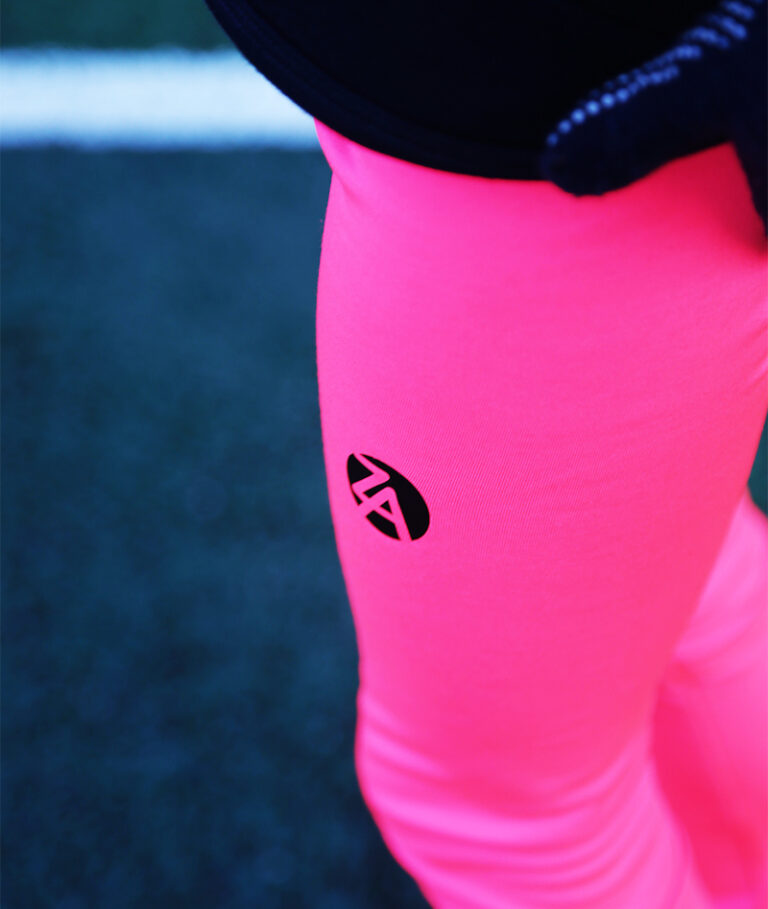 Girls Neon Long Tennis Leggings With Ball Pocket Zoe Alexander UK