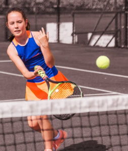 girls tennis dress racerback daria blue orange zoe alexander