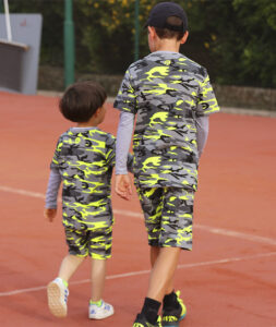 boys long sleeve tennis top camo neon zoe alexander