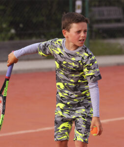 boys tennis long sleeve top camo neon