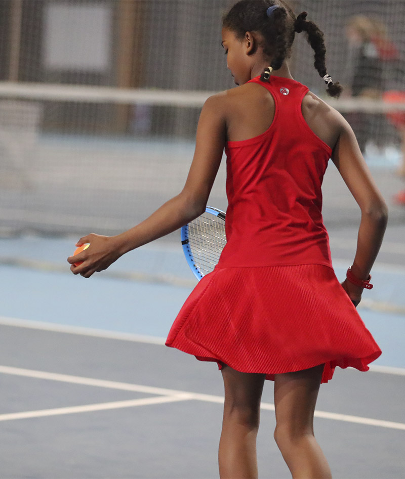 Girls Red Tennis Dress Strawberry | Stunning Racer Back Zoe Alexander