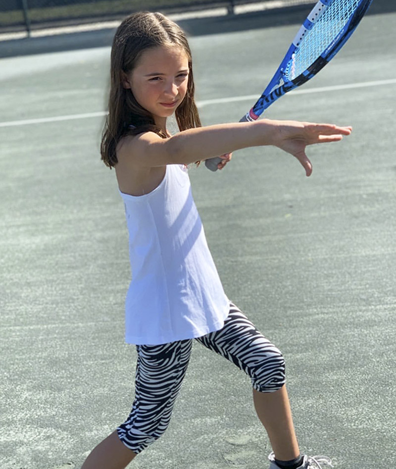 zebra cropped leggings capri pants by Zoe Alexander