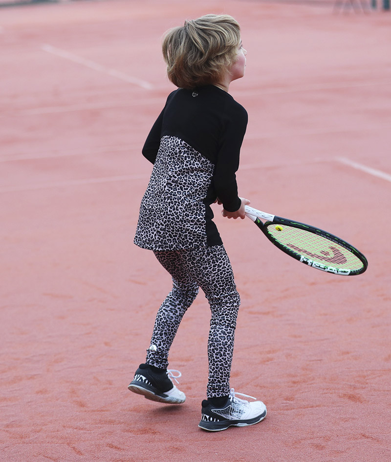 girls long pants tennis leopard animal print Zoe Alexander