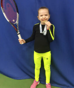 black neon yellow tennis training top girls zoe alexander porter