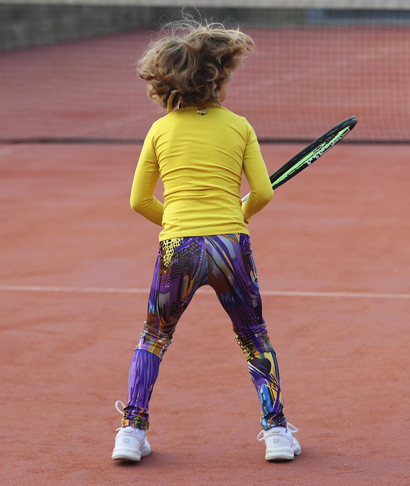 Girls Tennis Long Leggings Vivid Zoe Alexander