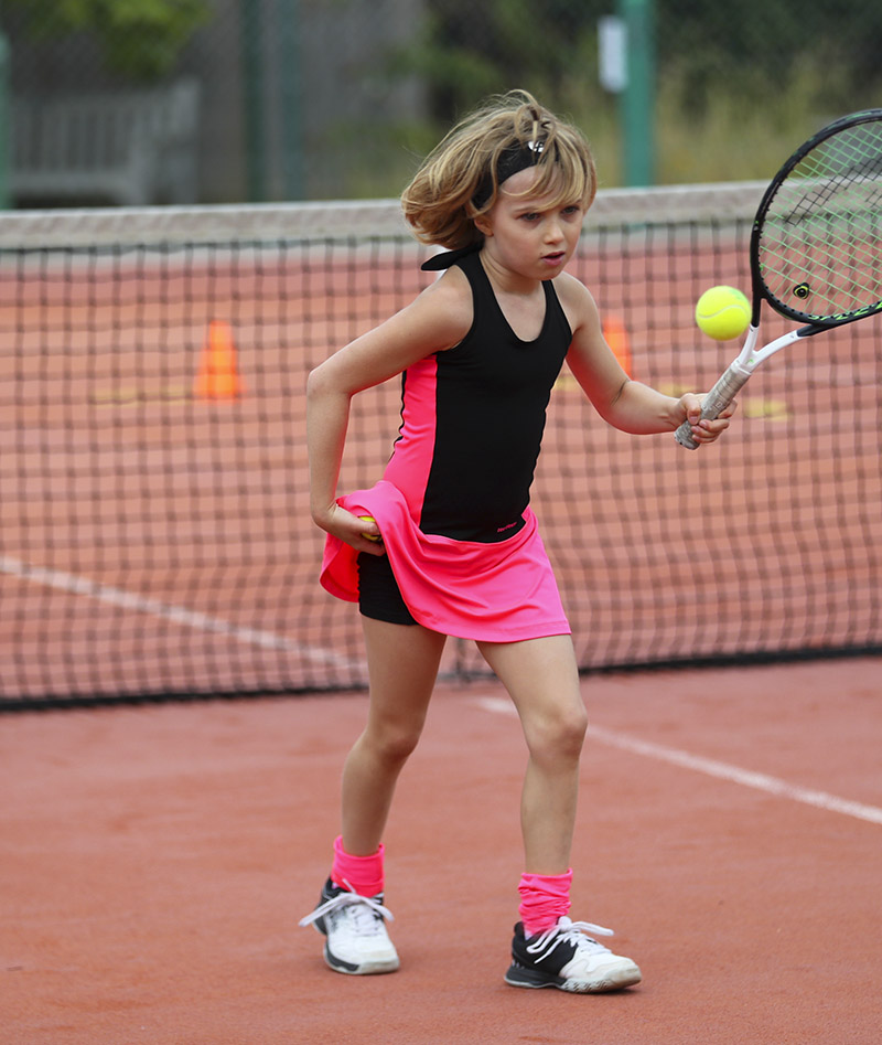 Girls Tennis Dress Ashleigh Pink Black Zoe Alexander UK