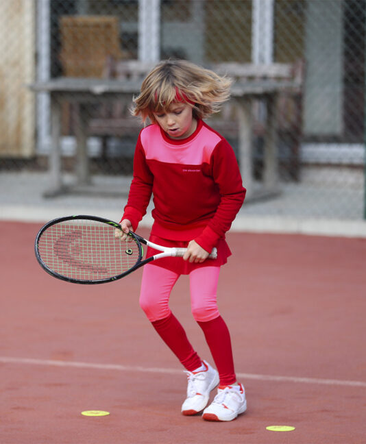 belinda red girls tennis sweatshirt zoe alexander training tops