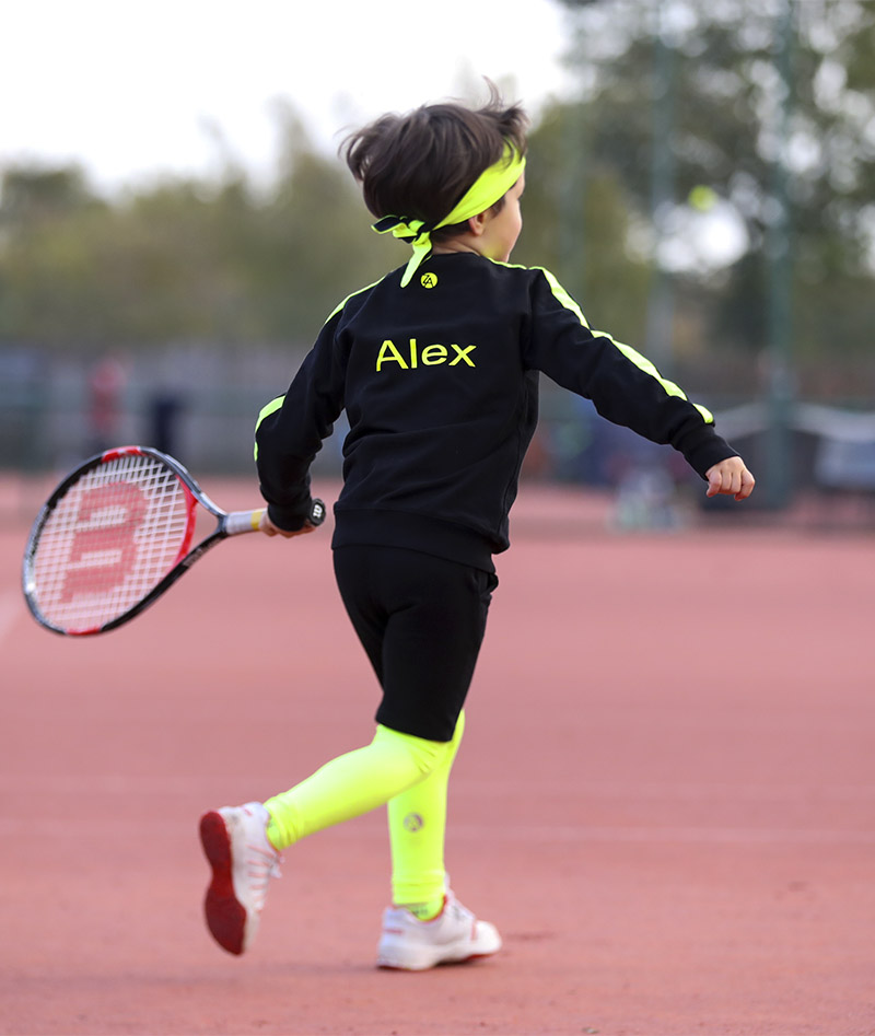 Boys Tennis Base Layer Leggings Neon Zoe Alexander SRL Training Kit