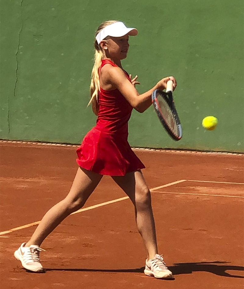 Girls Red Tennis Dress Strawberry | Stunning Racer Back Zoe Alexander