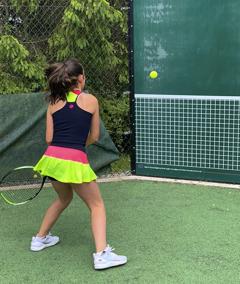 Girls Tennis Dress Isabella Junior Racerback Tennis Zoe Alexander UK