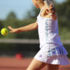 white pearl performance girls tennis skirt by zoe alexander