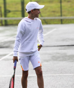 white sebastian boys tennis hoodie