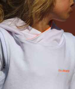 white sleeveless girls tennis hoodie tropicana zoe alexander uk