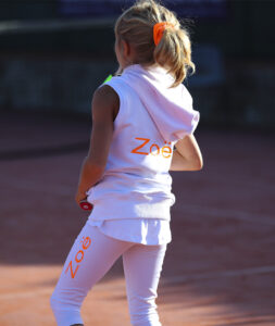 white sleevelss girls tennis hoodie tropicana zoe alexander uk