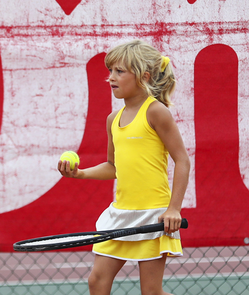 lemon yellow girls tennis dress zoe alexander uk