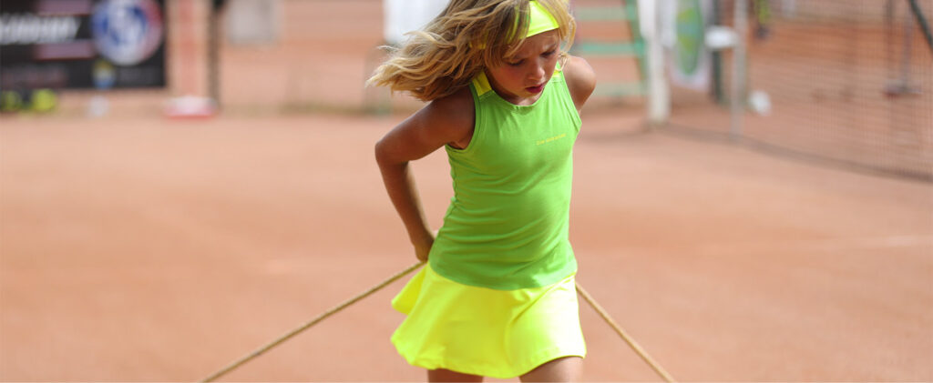 rebecca neon green yellow girls tennis dress zoe alexander uk