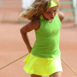rebecca neon green yellow girls tennis dress zoe alexander uk