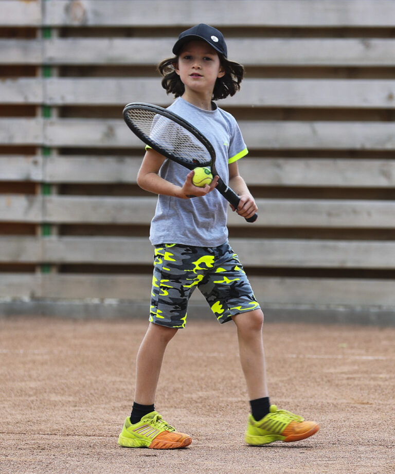 Boys Tennis Outfit Neon Camo Zoe Alexander