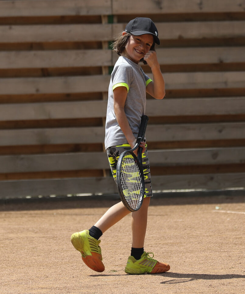 boys tennis outfit neon camo shorts zoe alexander