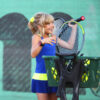 blue neon girls tennis dress