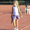 violet camouflage print white girls tennis dress