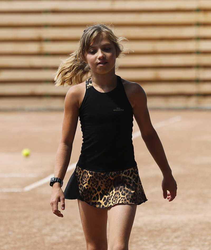 animal print leopard leanne girls tennis dress black zoe alexander