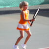 girls tennis dress orange zest zoe alexander