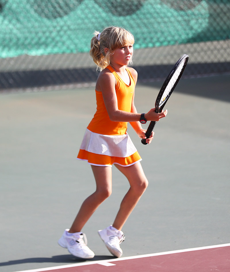 girls tennis dress orange zest zoe alexander