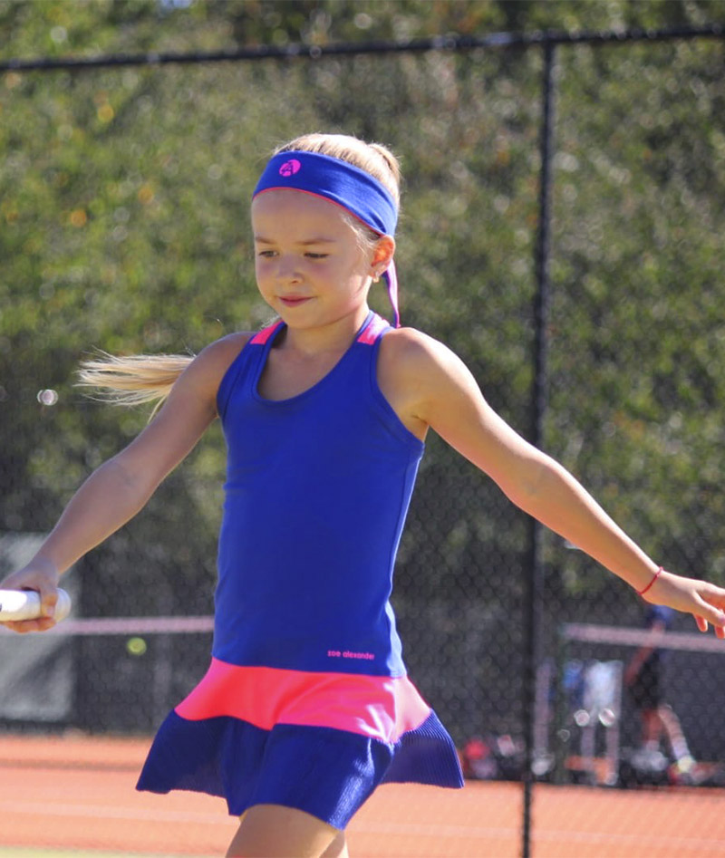blue pink girls tennis dress sophia