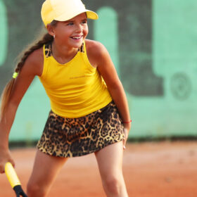 yellow leopard girls tennis dress yasmine by zoe alexander