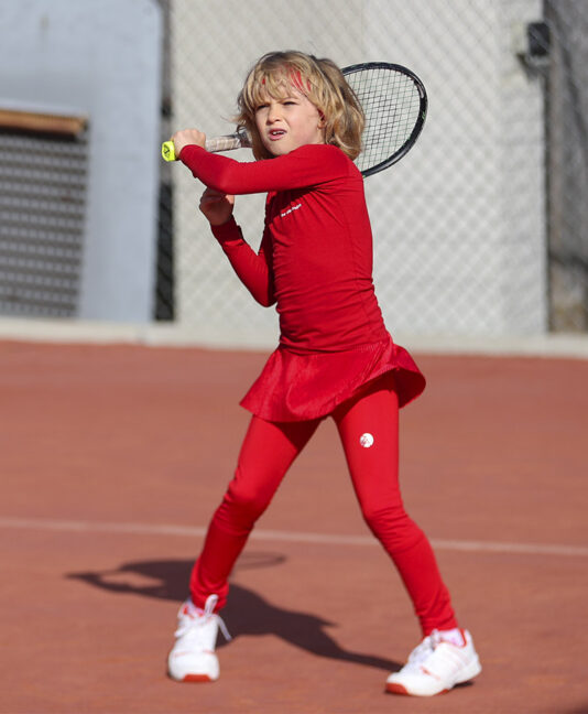 performance girls tennis long leggings with ball pocket zoe alexander