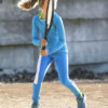 aqua blue girls long tennis leggings oceana by zoe alexander