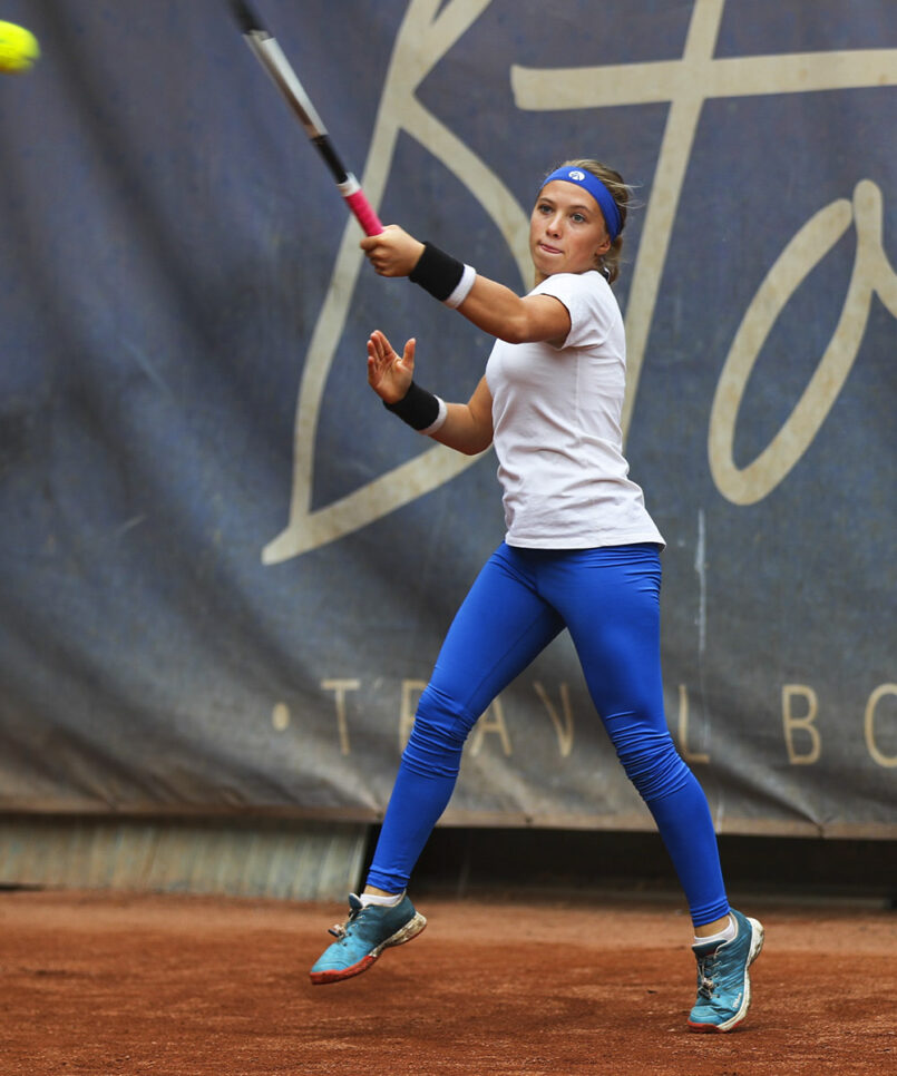 girls tennis performance long leggings with ball pocket zoe alexander