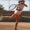 neon orange girls tennis ball shorts zoe alexander
