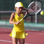 honey yellow girls tennis outfit