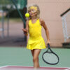 girls honey yellow tennis skirt