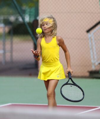 girls honey yellow tennis skirt